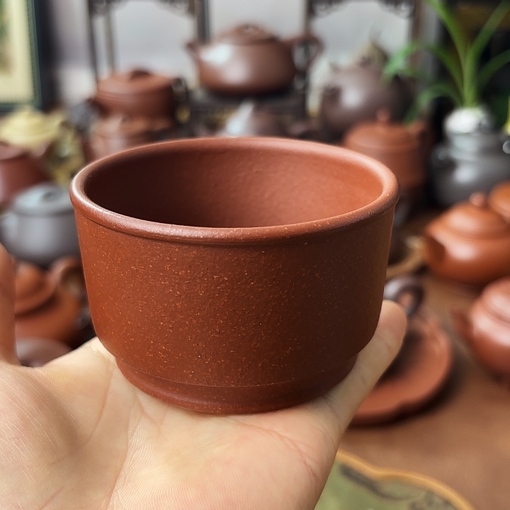 茶杯紫砂汉君杯 红降坡 100cc
