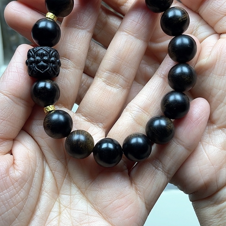 沉香手串塑**品越南芽庄白奇楠留疤料