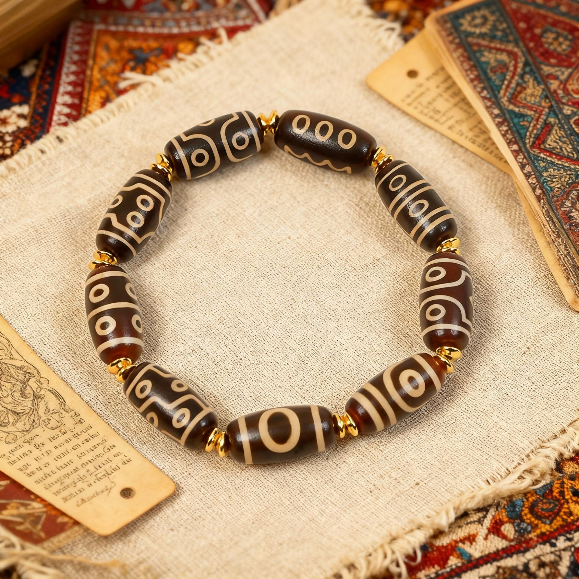 【抖音官方质检】保真天然藏式一至九眼天珠玛瑙手串MN385