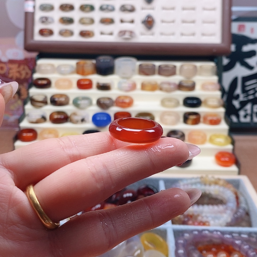 玛瑙/玉髓戒指未镶嵌幸***子