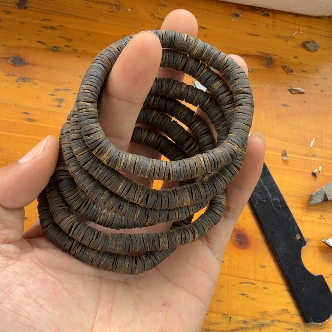 沉香碎屑沉香单圈沉水片珠7克多样性发一