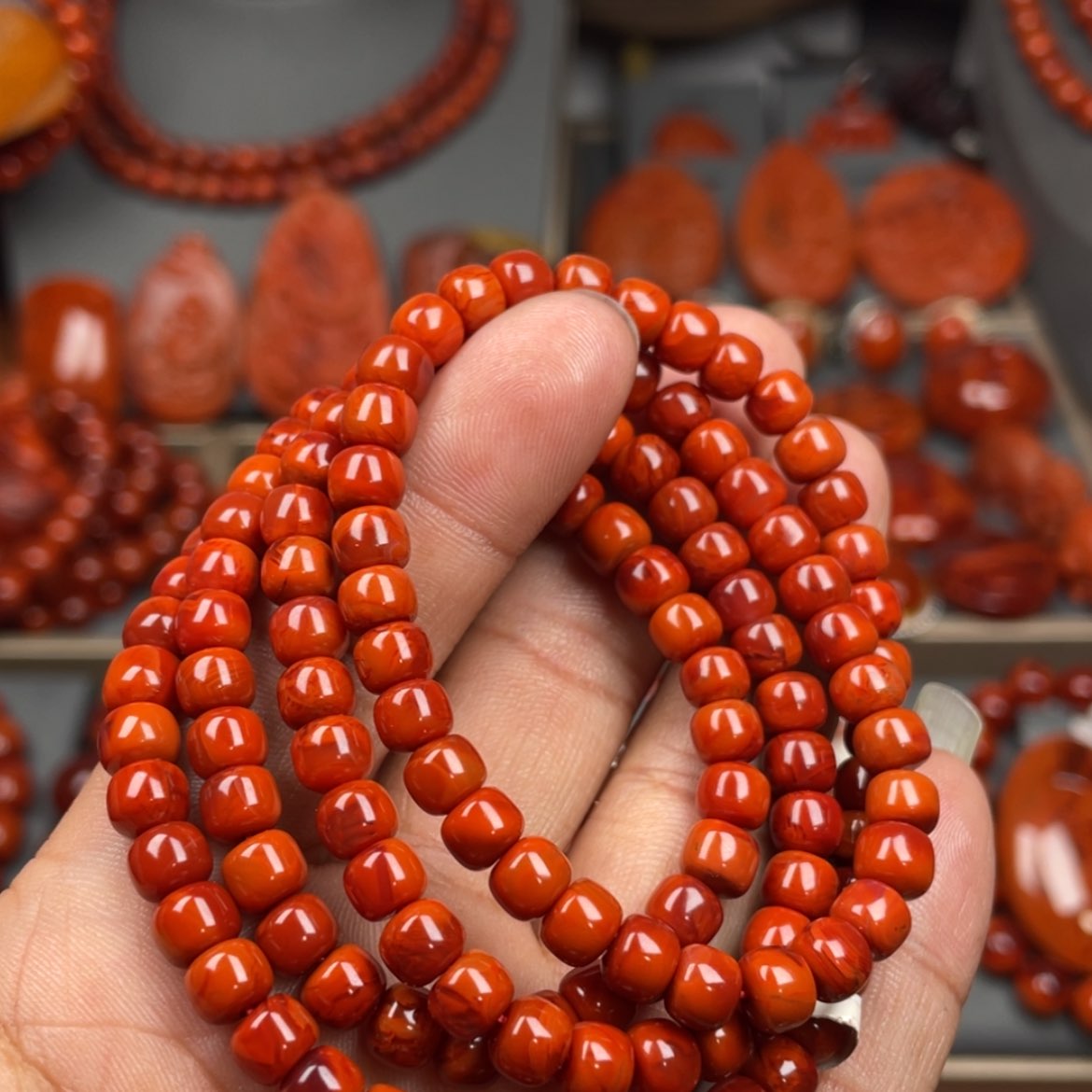 【闪购商品】南红玛瑙珠宝奇石未镶嵌多圈6