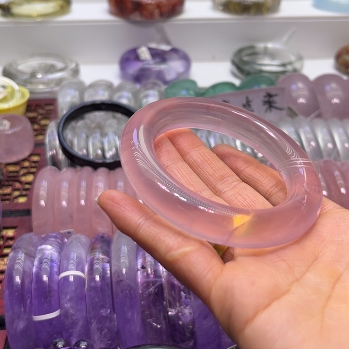 水晶手镯未镶嵌57.7口