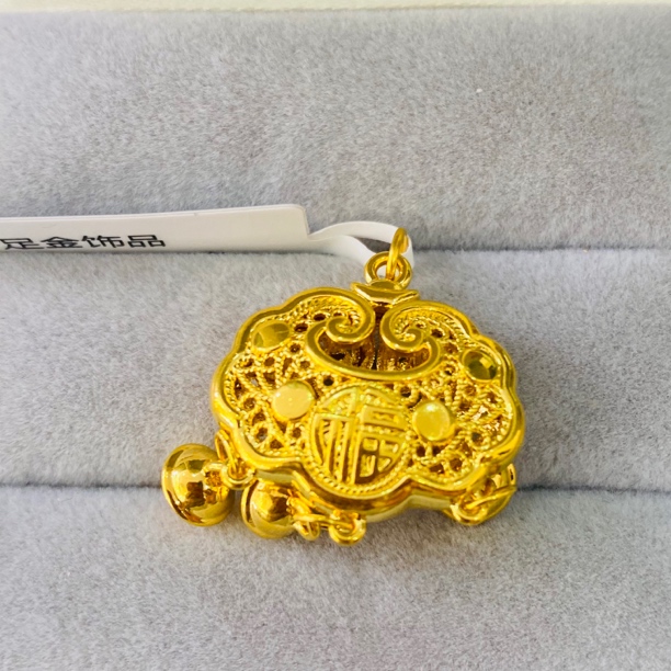 【思思专享】足金999饰品 福字平安锁 1.28 GP