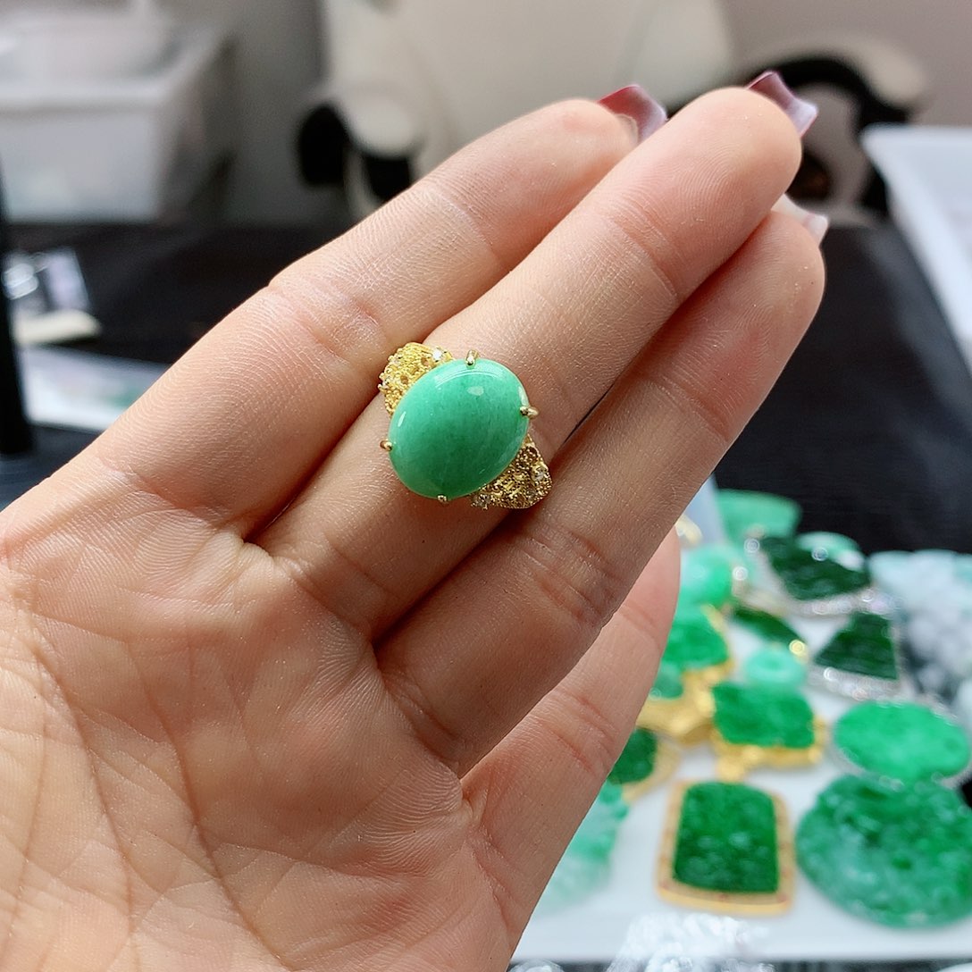 【闪购商品】翡翠戒指银S925镶嵌，