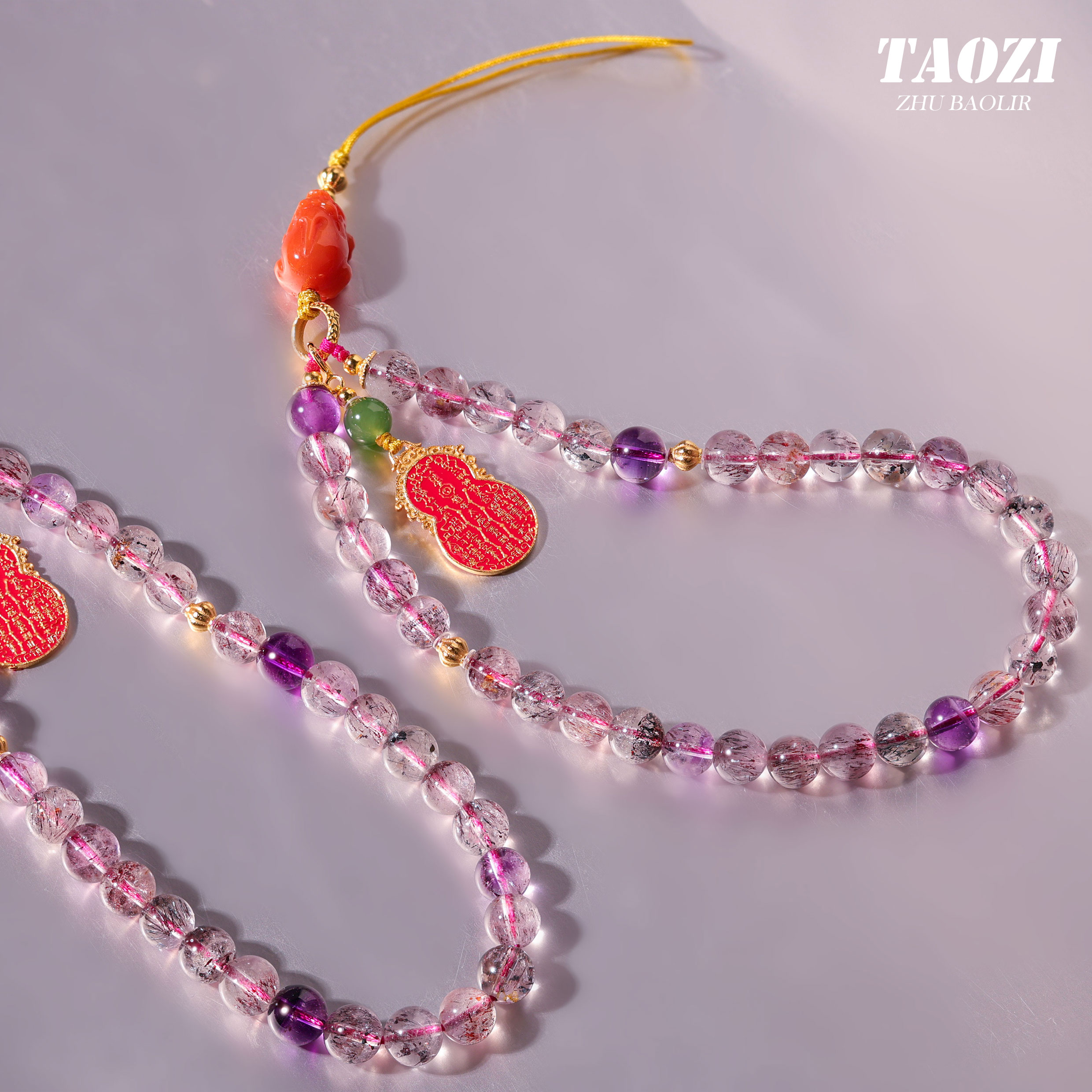 【桃总推荐】diy超七6mm手机链多样性发一件@@ZY40325034