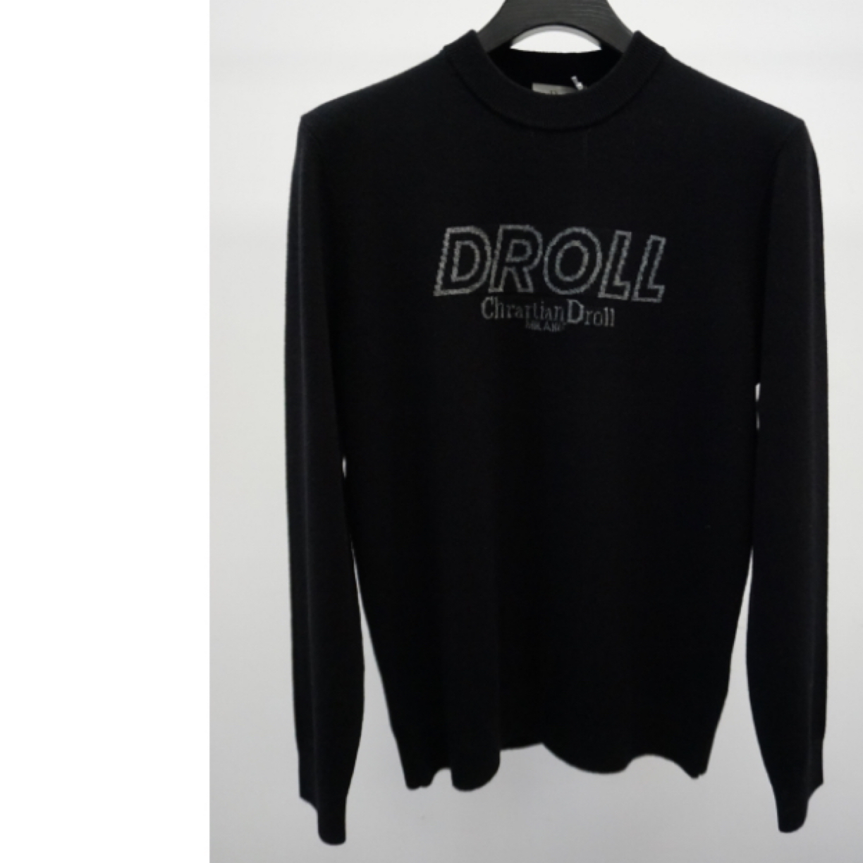 灰黑二色圆领刺绣黑色男休闲olDAF72M1028保暖针织衫男款毛衣秋冬