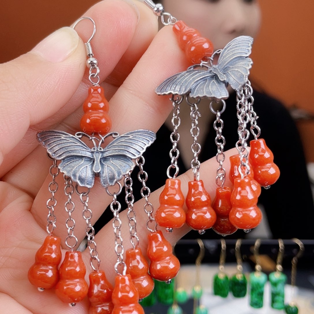 翡翠未镶嵌耳饰饰品