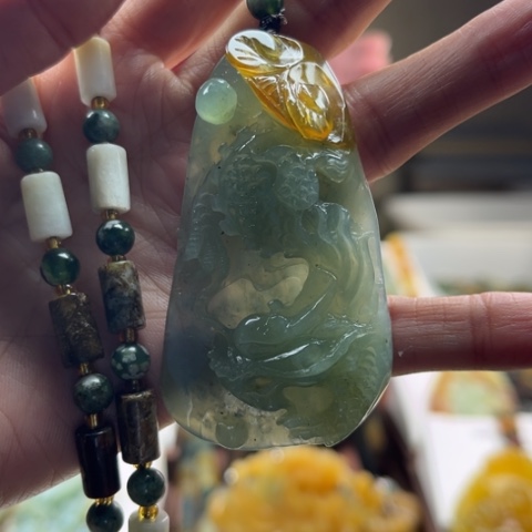 岫玉挂件未镶嵌挂件