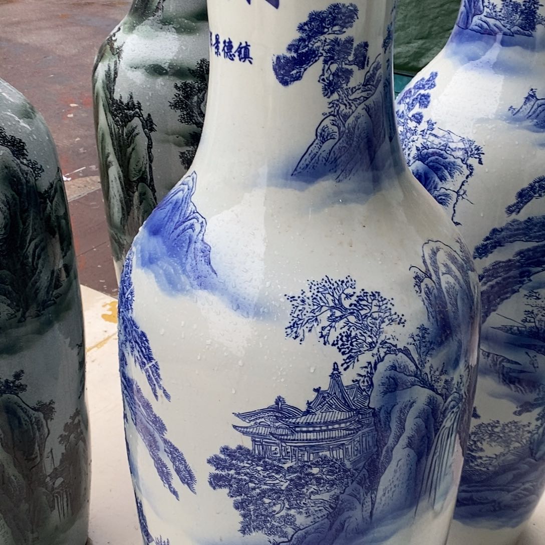 摆件女*景德镇陶瓷青花