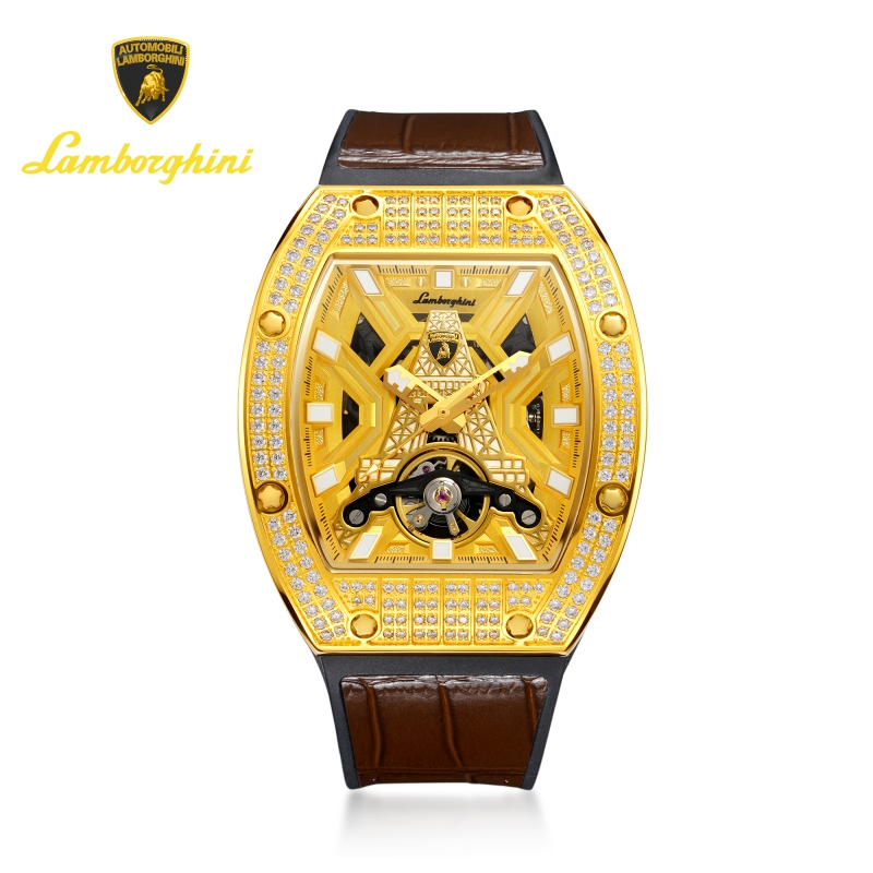 尊享999版  兰博基尼联名酒桶铁塔/足金999/全自动机械腕表FB高