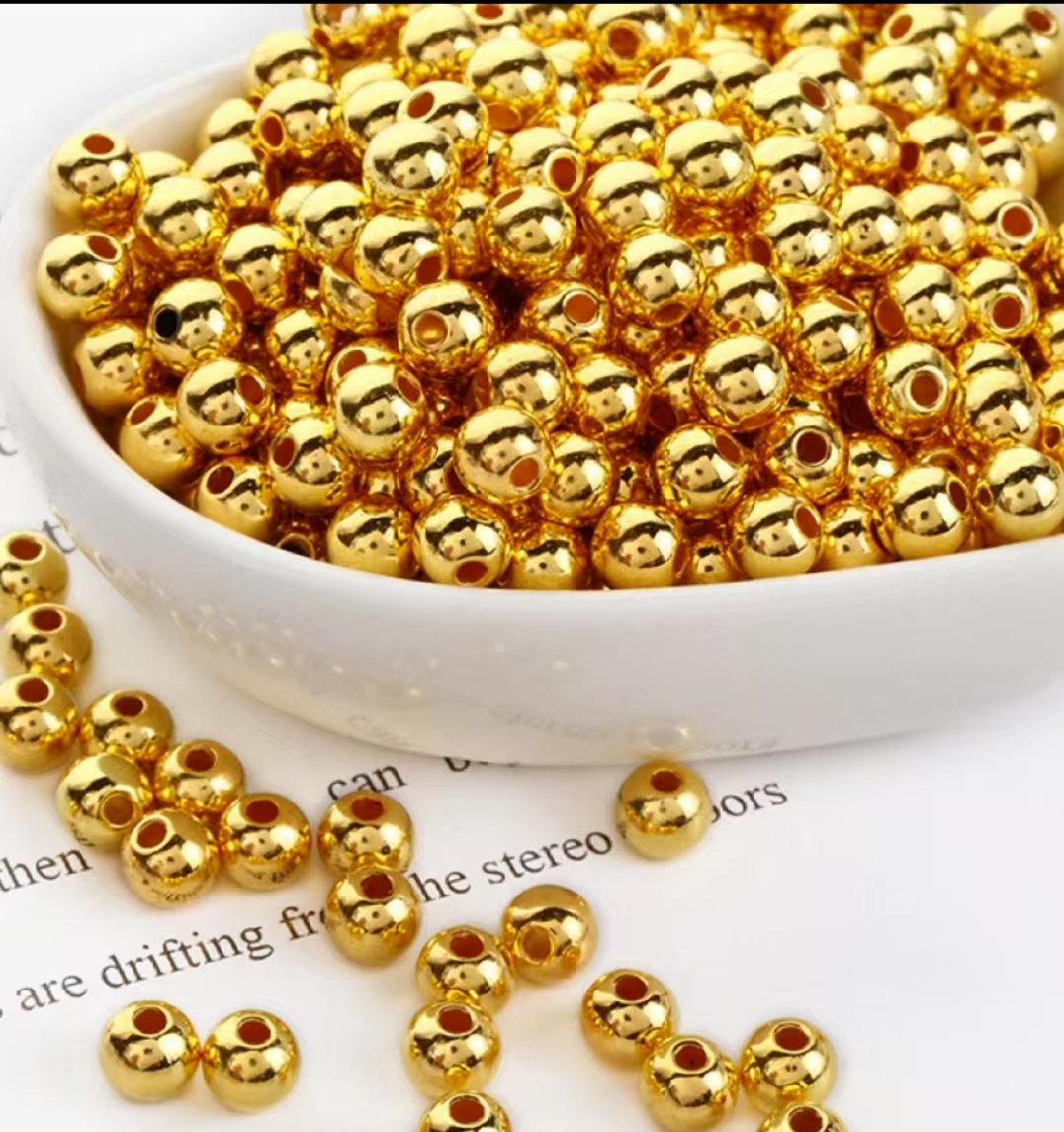 【新店开业】拍10送3 卡5mm 金 珠 （20件以上送两世欢）