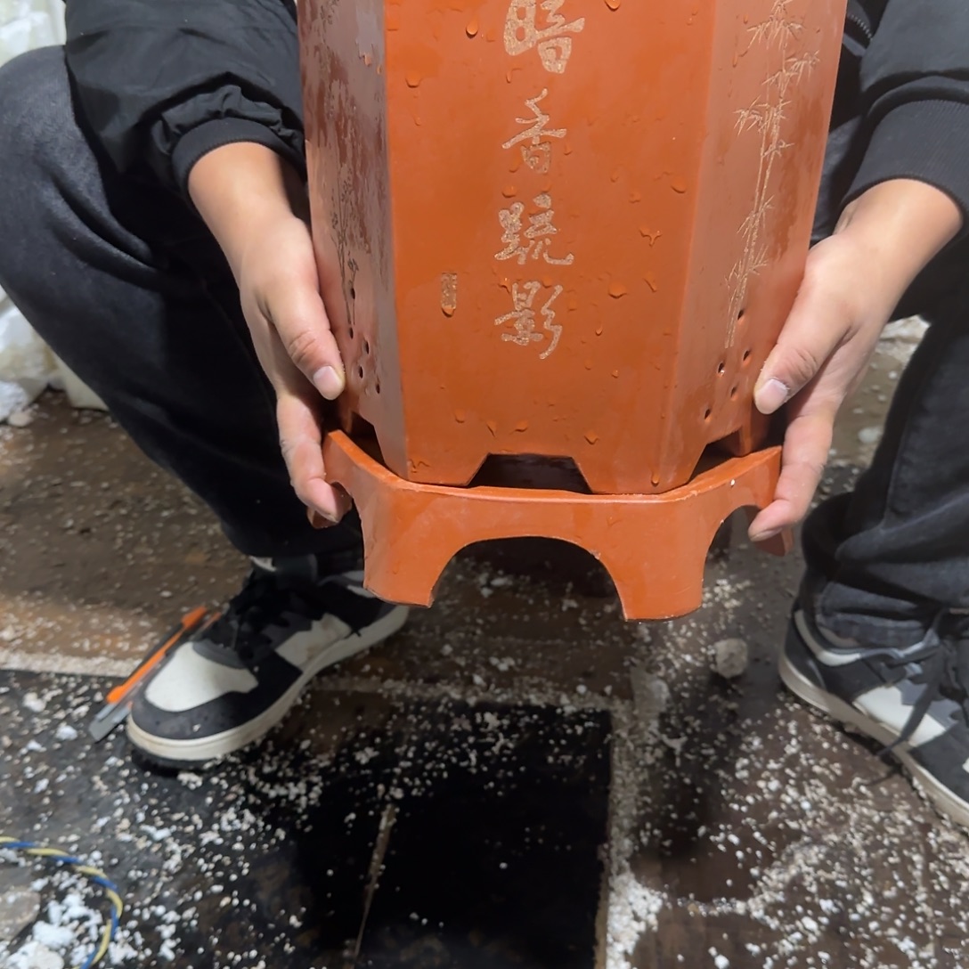 紫砂花盆口径20.23口径