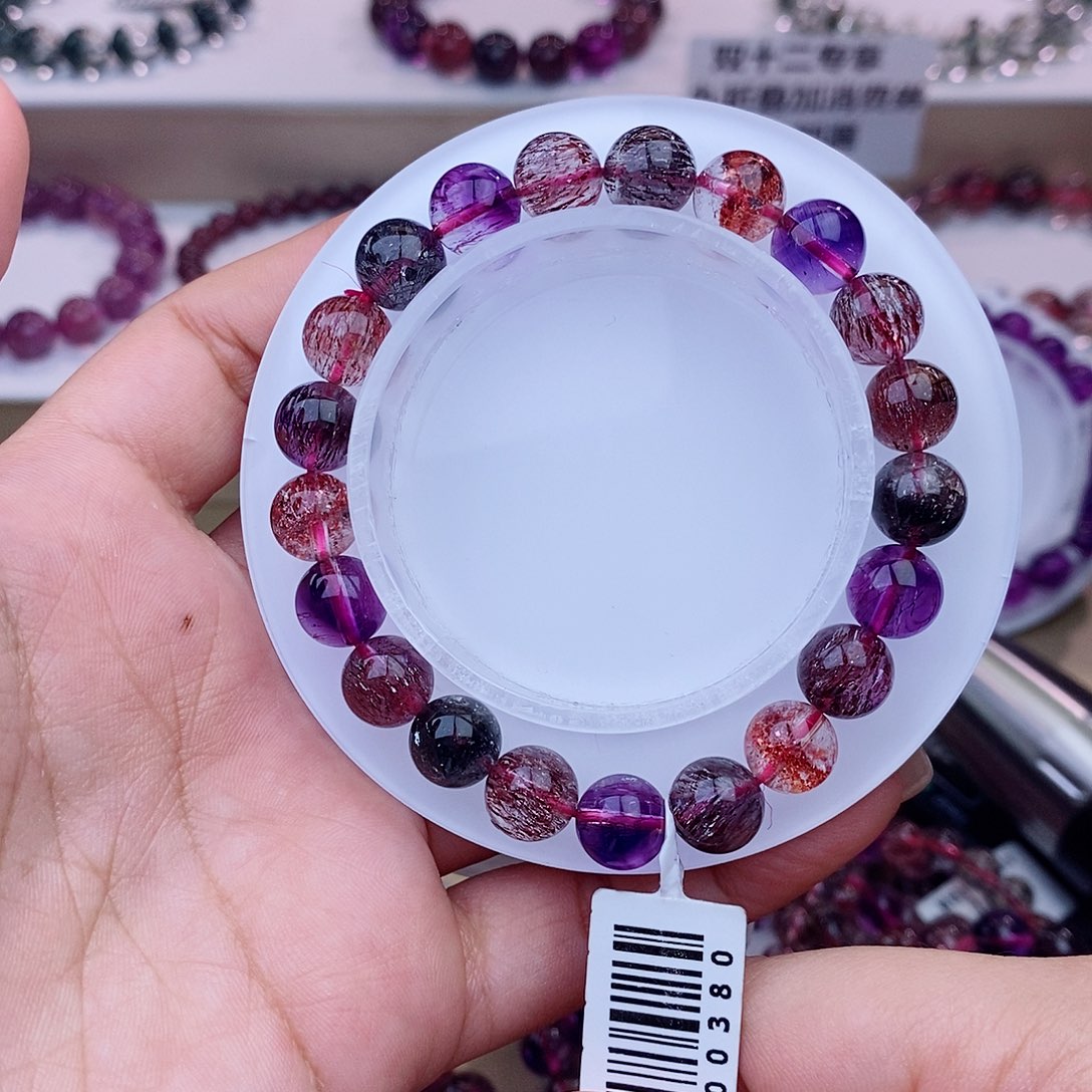 未镶嵌手串水晶黑加侖超七9m