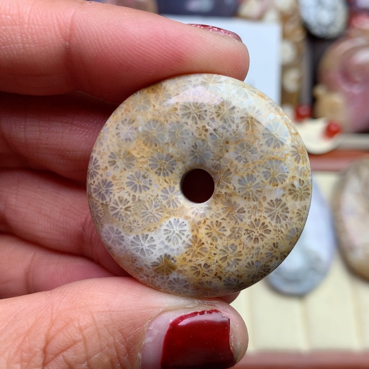 硅化珊瑚（珊瑚玉）颈饰未镶嵌