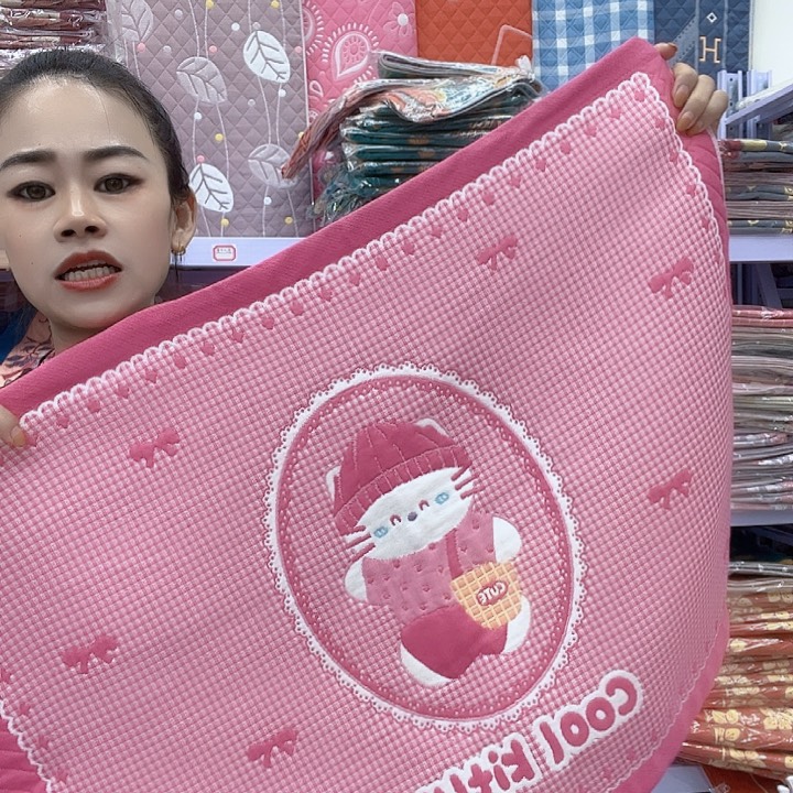 棉粉色招财猫纯棉