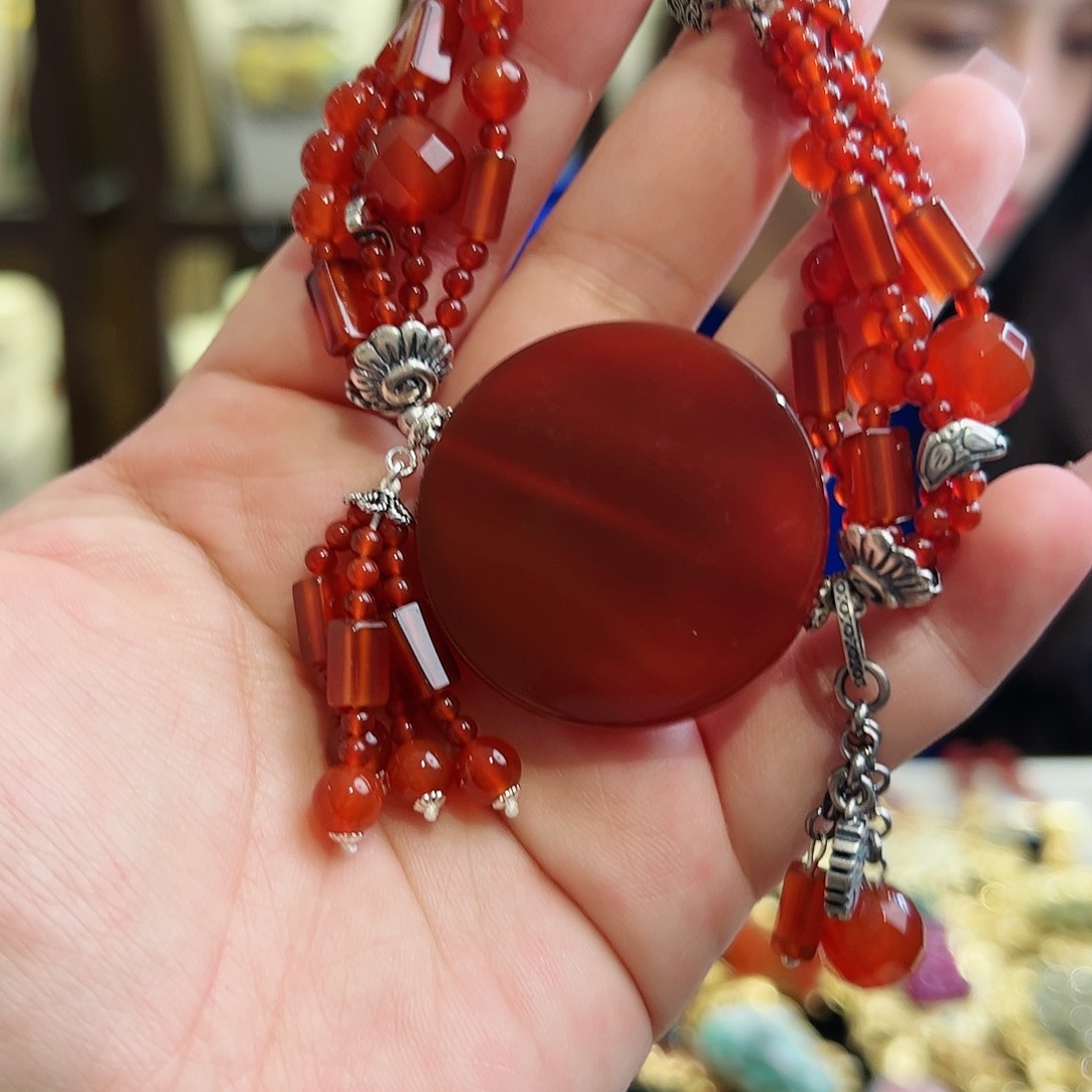 玛瑙手链未镶嵌古风