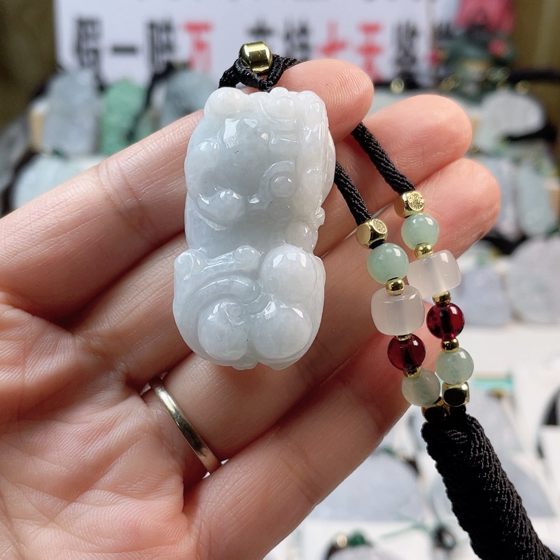 翡翠颈饰未镶嵌0897挂件