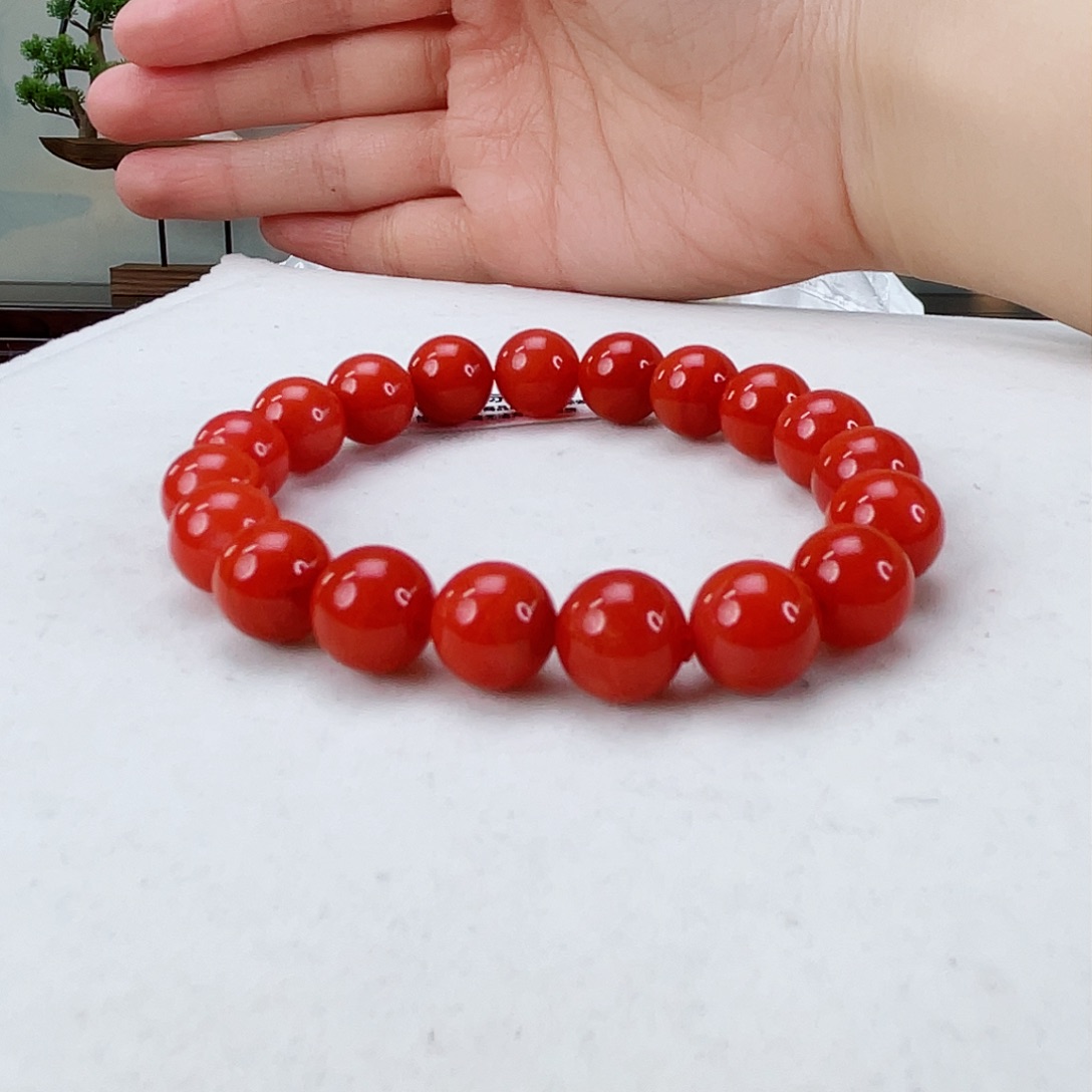 南红玛瑙手链未镶嵌南红9.9