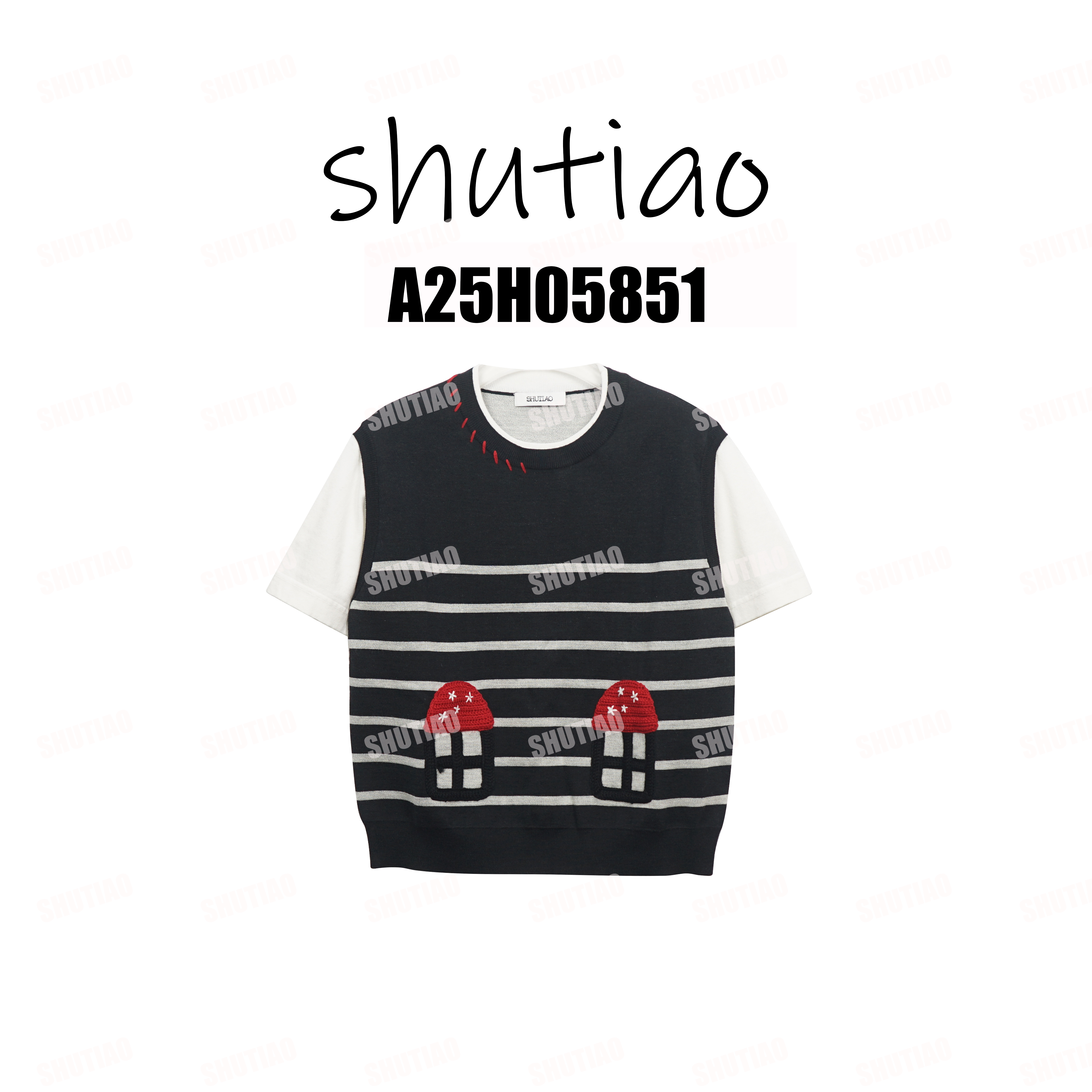 【SHUTIAO】2025冬季：新款小众设计款T恤A25H05851