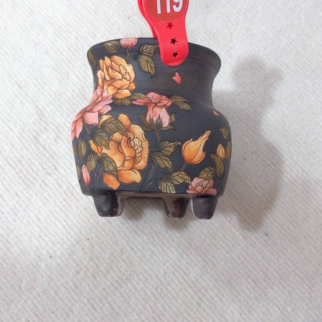 梁***贝紫砂花盆陶瓷多肉花盆微瑕