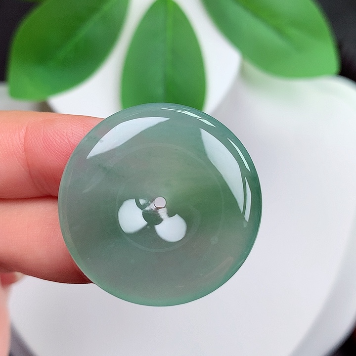 颈饰未镶嵌翡翠平安扣 29.1x5.3mm