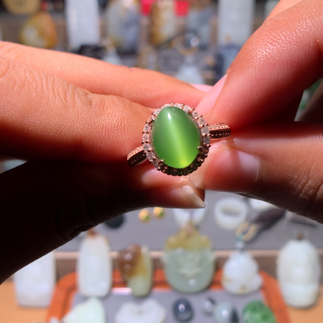 和田玉银S925镀金镶嵌颈饰