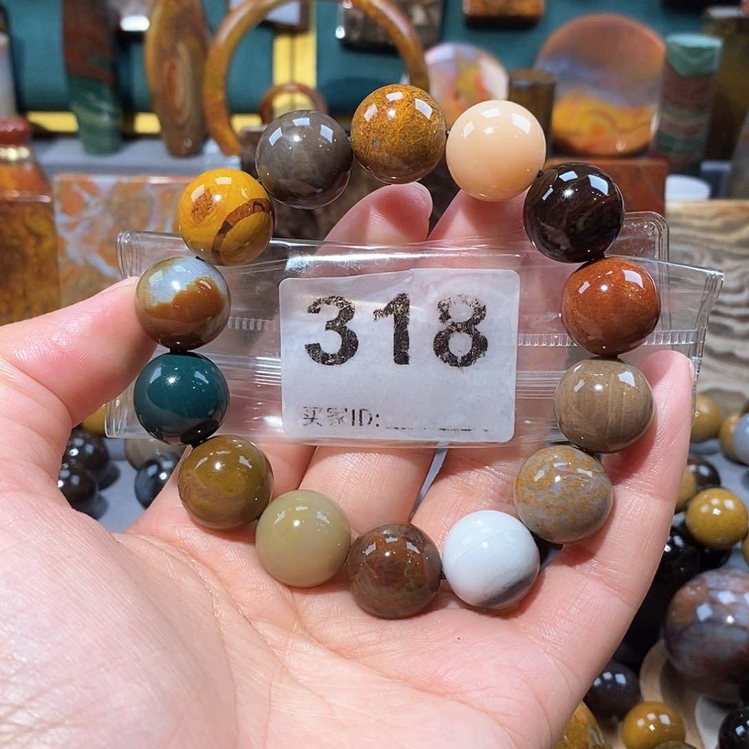 硅化玉天然北票硅化玉手串未镶嵌天然北票硅化玉手串