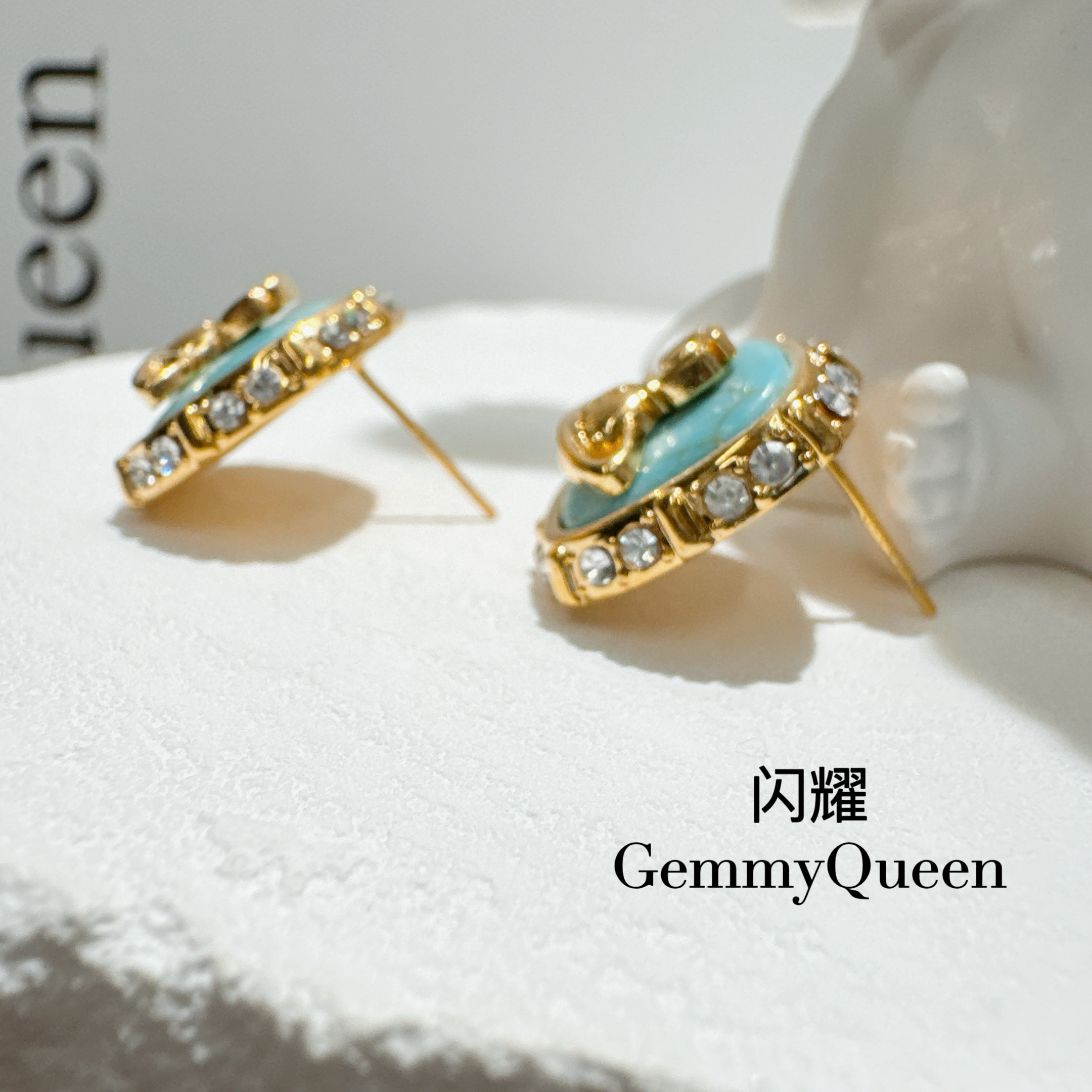 铜合金合成锆石耳饰 闪耀GemmyQueen耳环GQ01907