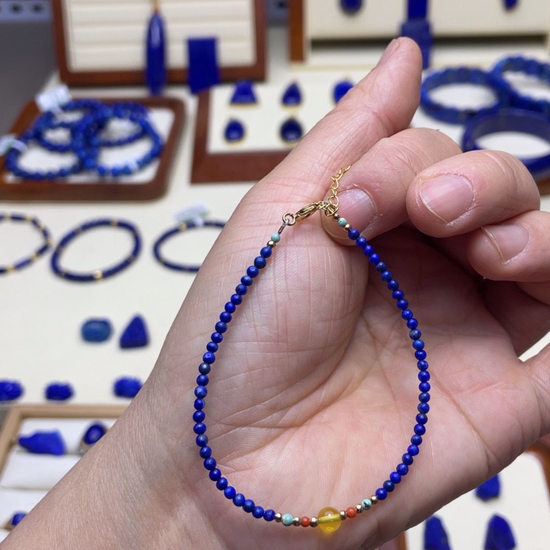 未镶嵌青金石手链2nm设计不做证书