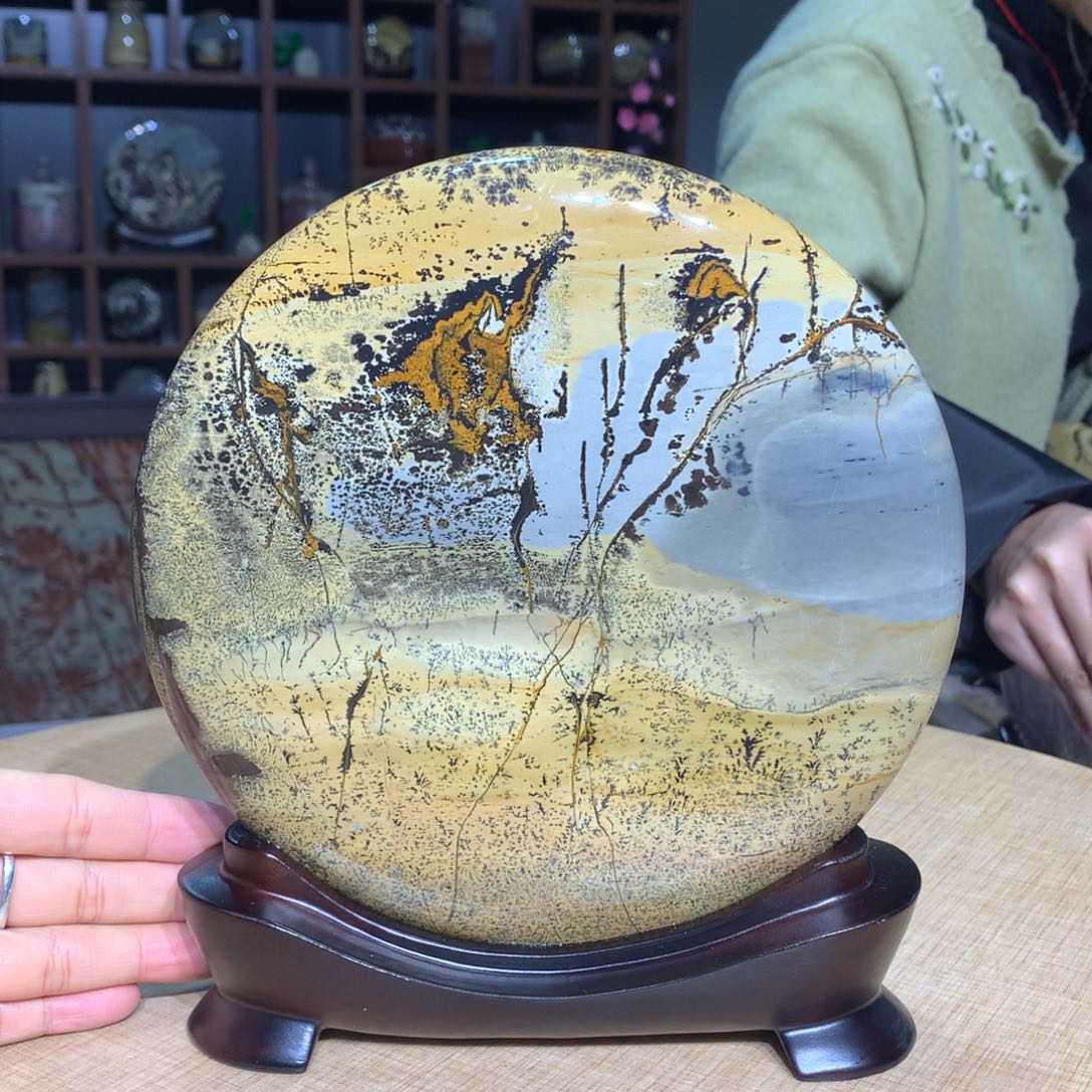 紫砂广西国画石，观赏