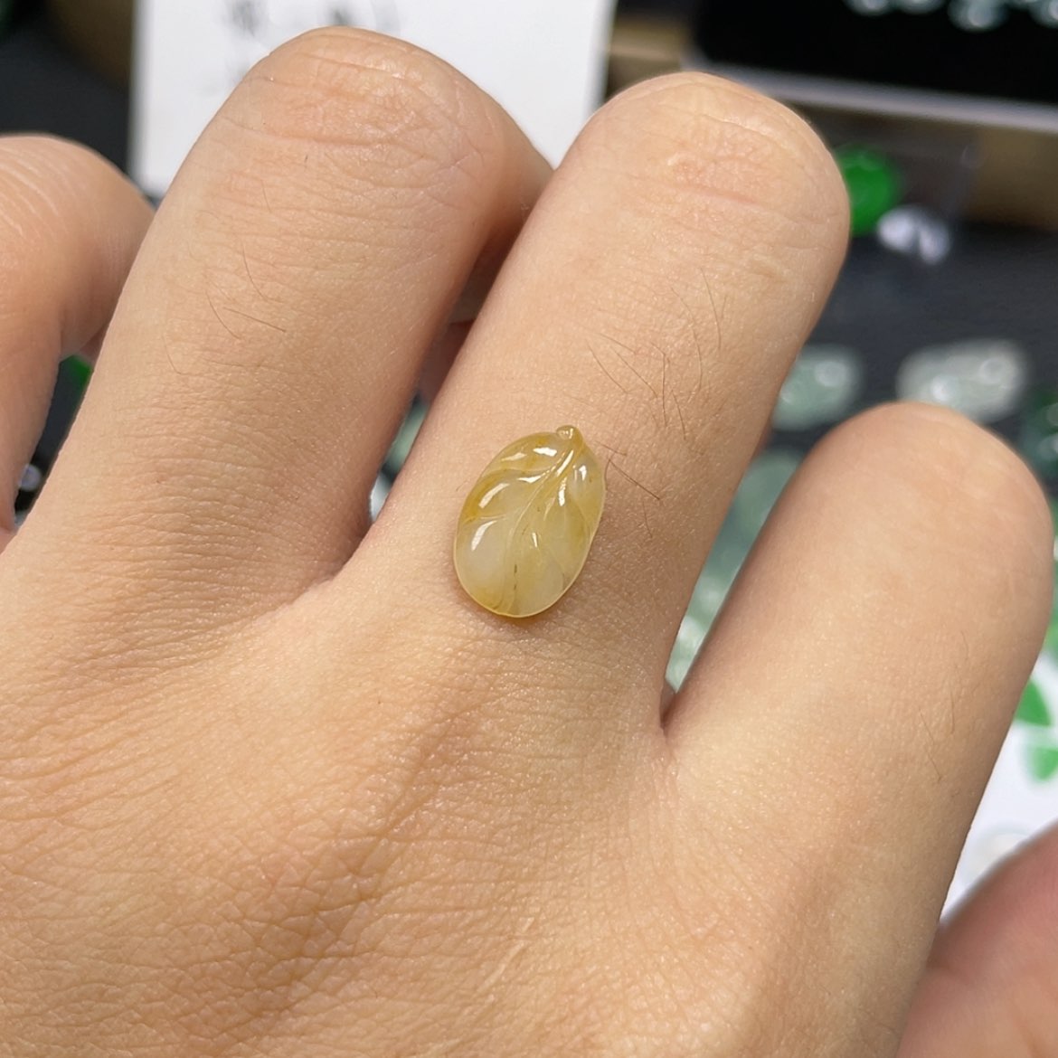 【闪购商品】颈饰未镶嵌翡翠树叶