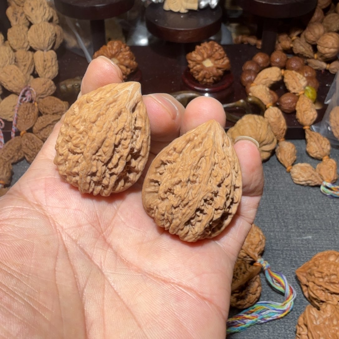 把件文玩核桃塔尖34对歪