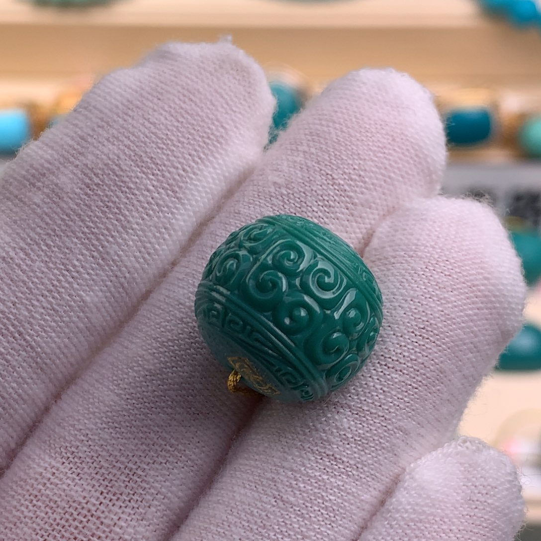 绿松石珠宝奇石未镶嵌阿***头