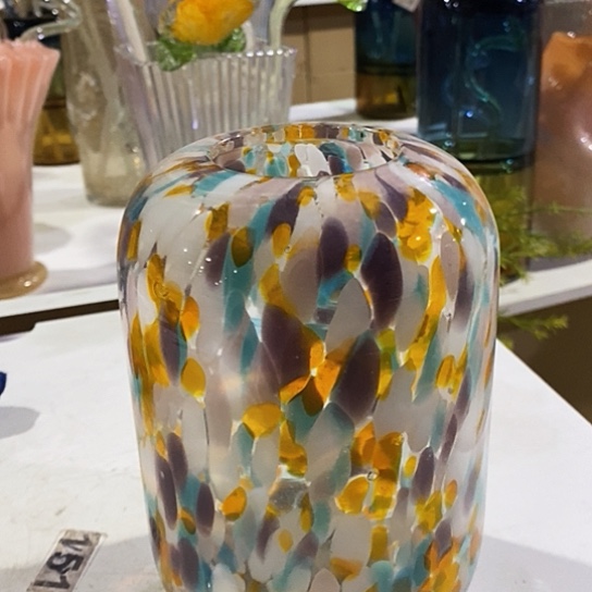 琉璃高度18厘米花点花瓶