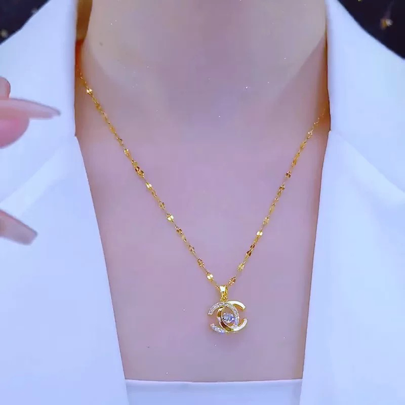 铜合金项链 2023灵动字母高级感小众项链