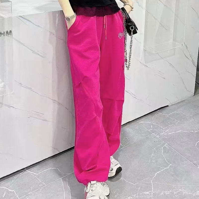 春夏新款广场舞复合棉两穿时尚百搭褶皱裤女跳舞宽松显瘦长裤CXD