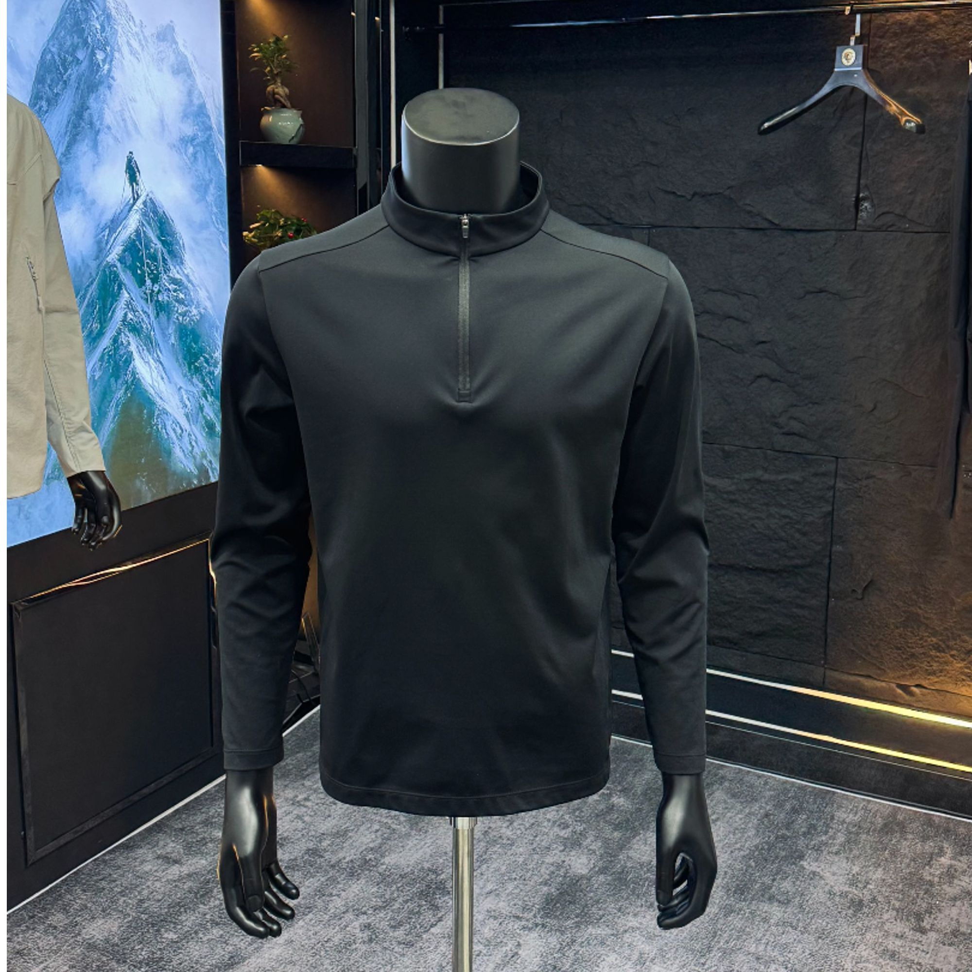 休闲男长袖秋季立领男士秋冬加绒