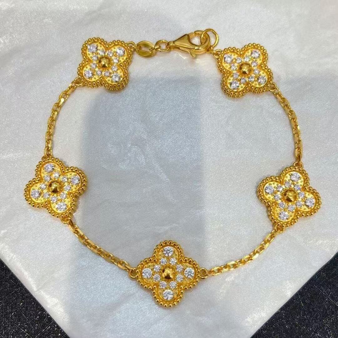 精品珐琅彩四叶草手链s77【多样性发其一】