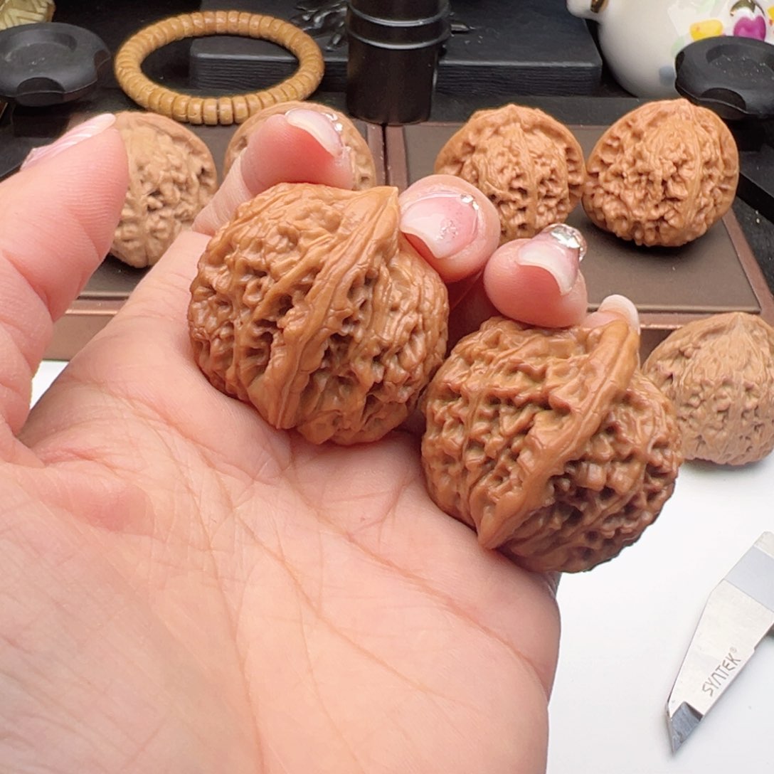 文玩核桃把件莲花34