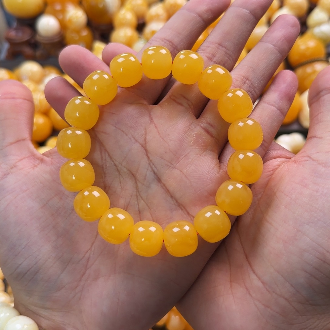 琥珀未镶嵌珠宝奇石14mm同料