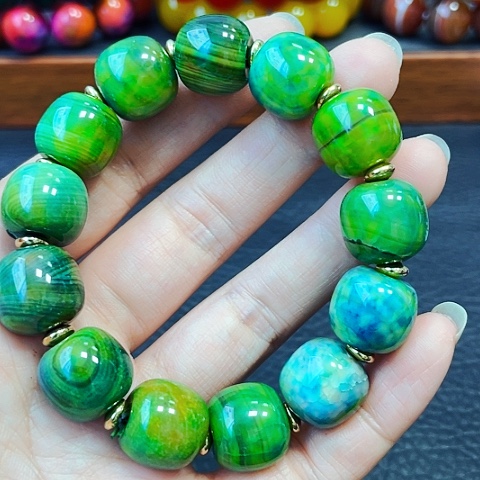 玛瑙/玉髓手链未镶嵌青龙药王石15