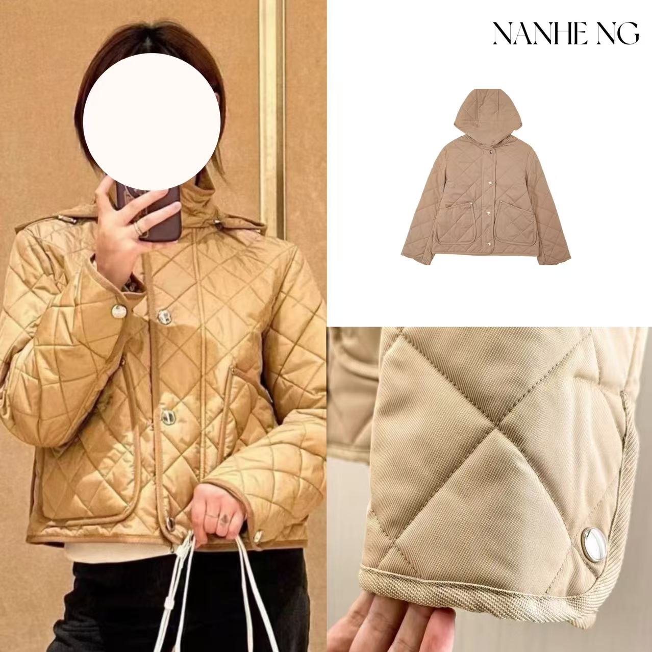 51028A秋冬新款厚款女长袖宽松型常规款棉服时尚棉衣