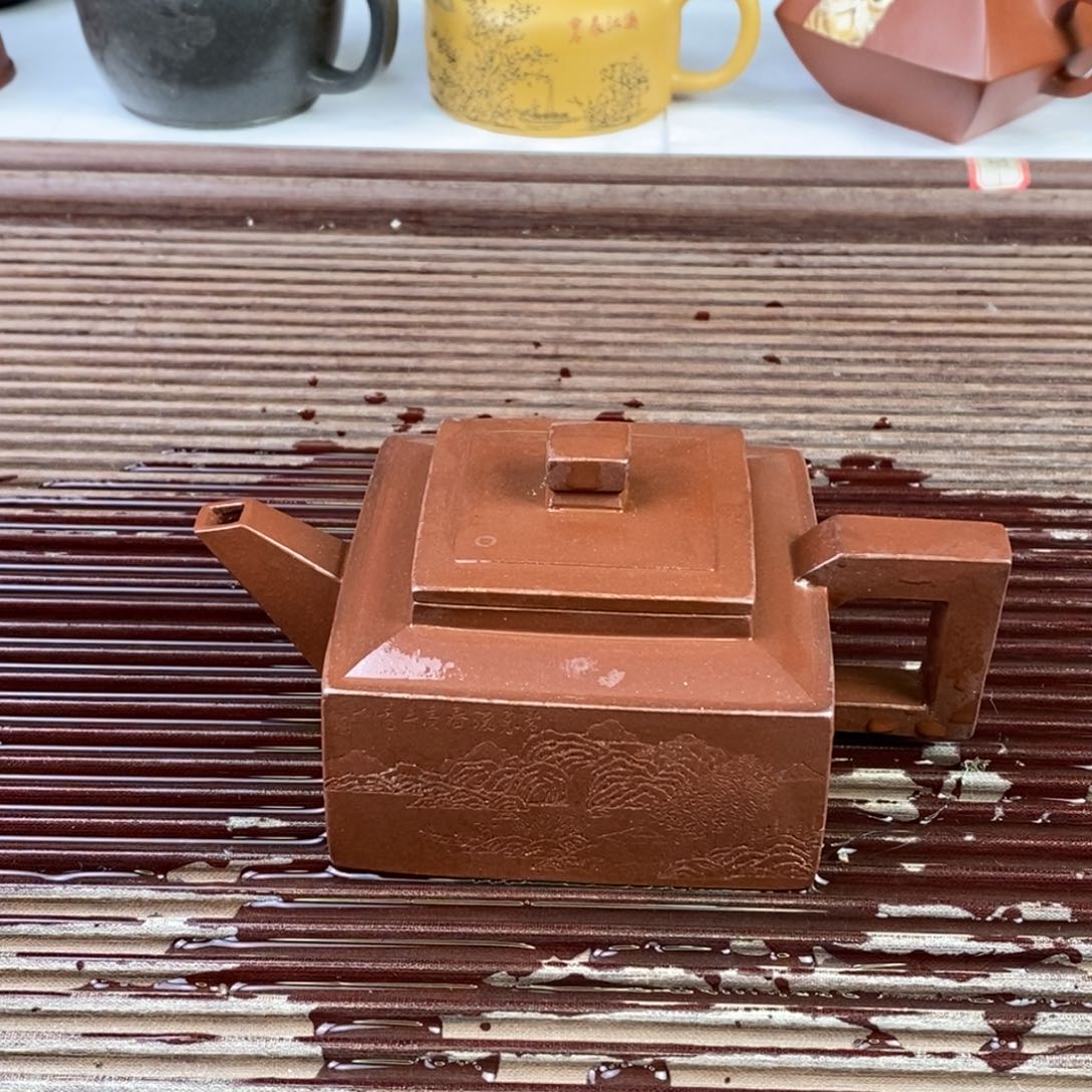 紫砂茶壶白23 方山