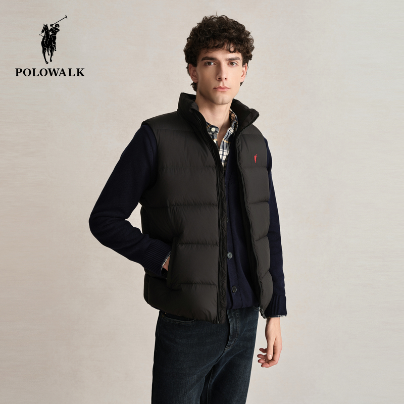 POLOWALK冬季羽绒马甲羽绒服男款爆款2025新款正品AT7W44100392