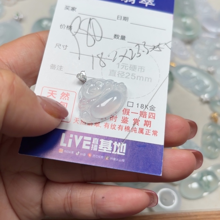 翡翠未镶嵌颈饰天然