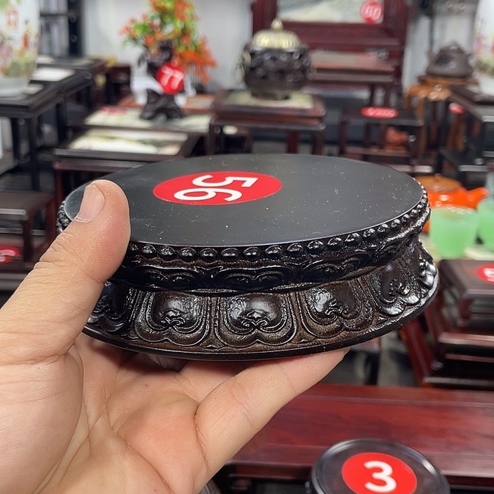 香榧木红木底座工艺品13公分