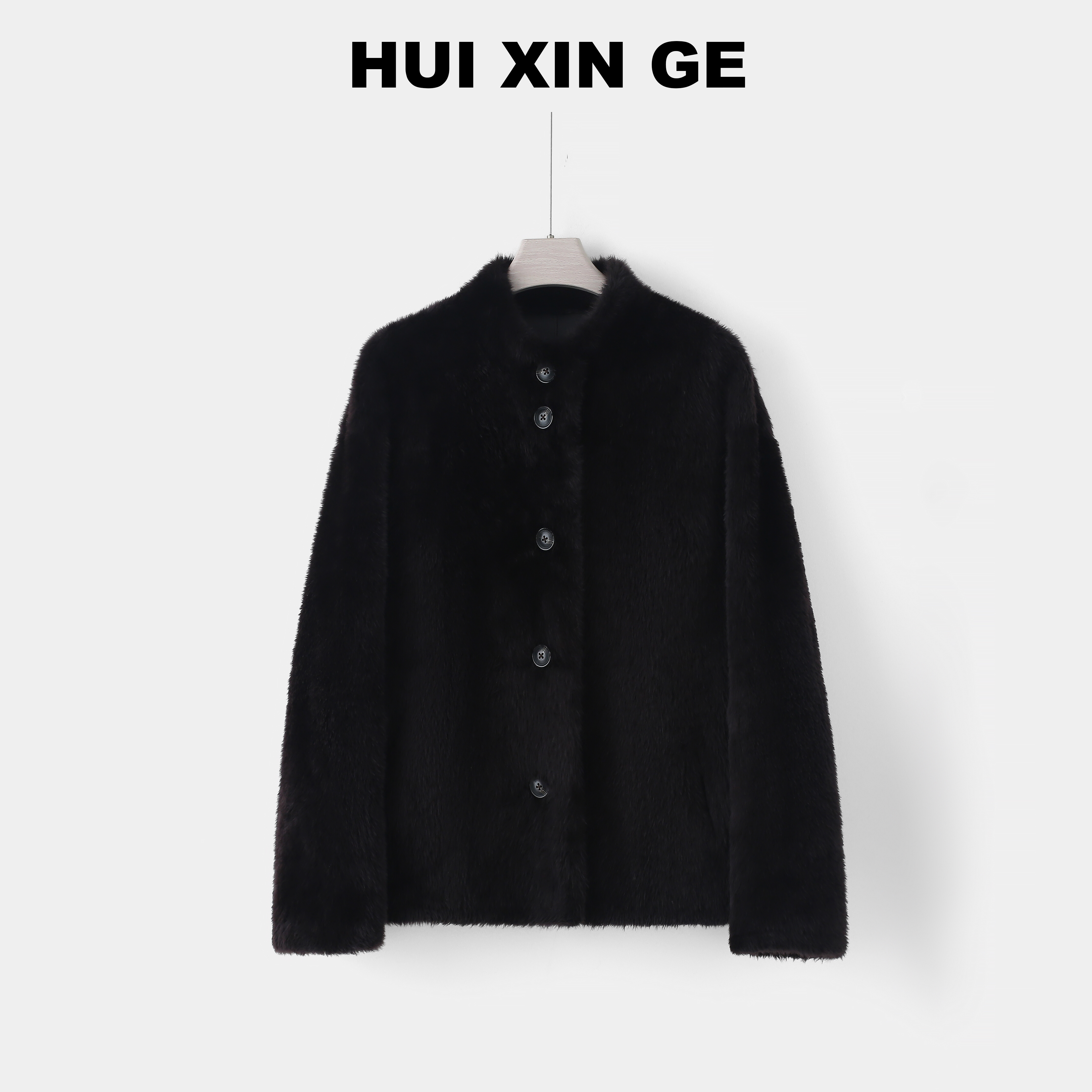 徽歆阁 2025立领西班牙双面穿拉贡皮草皮毛一体奢华外套新款时尚