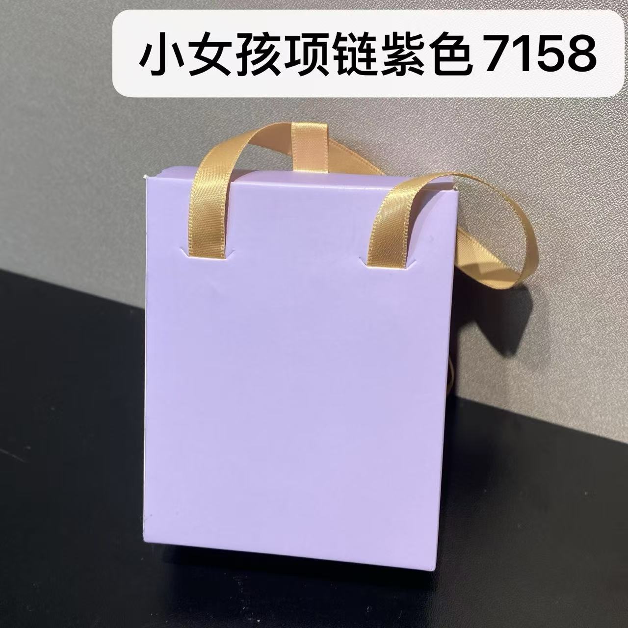 铜合金锆石项链 个性百搭紫色小女孩项链7158