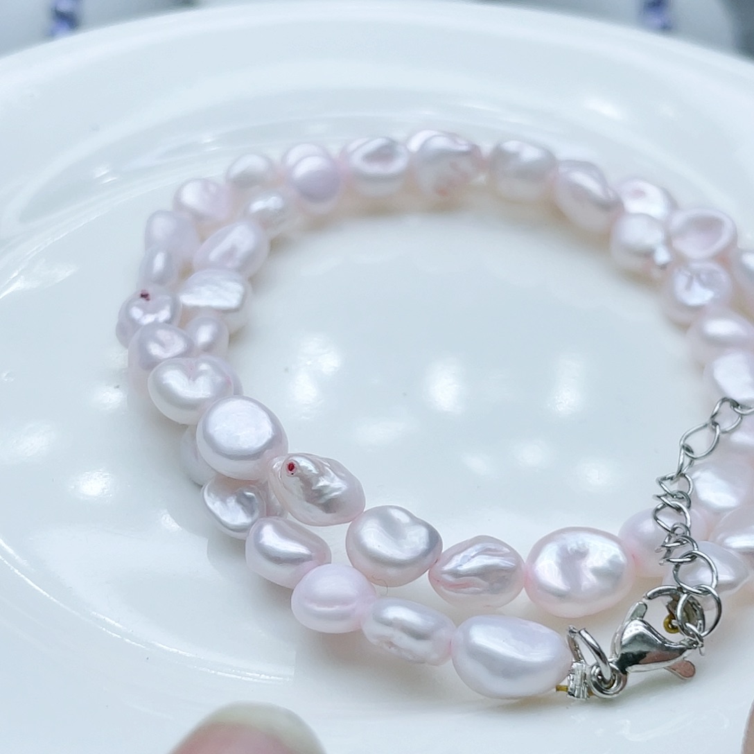 淡水珍珠颈饰钛钢